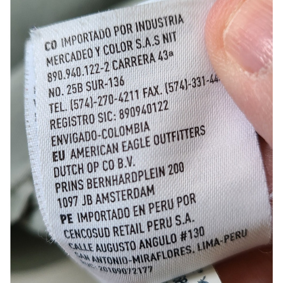 American‎ Eagle Outfitters Women Shirt Small Boyfriend Fit Military Grunge Green - Picture 13 of 13